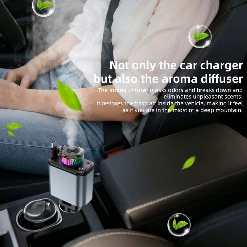 2-in-1 Car Accessory | Car Charger + Aroma Diffuser 🌿⚡